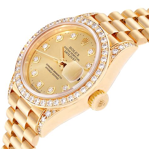 rolex women's diamond watch price.